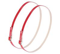 sourcing map 1 Pair Replacement Ankle Strap for Heels Detachable Shoe Straps PU Leather Shoe Bands, Matte Red