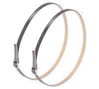 sourcing map 1 Pair Replacement Ankle Strap for Heels Detachable Shoe Straps PU Leather Shoe Bands, Matte Metallic Black