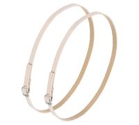 sourcing map 1 Pair Replacement Ankle Strap for Heels Detachable Shoe Straps PU Leather Shoe Bands, Mirror Beige