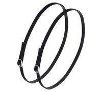 sourcing map 1 Pair Replacement Ankle Strap for Heels Detachable Shoe Straps PU Leather Shoe Bands, Piano Black