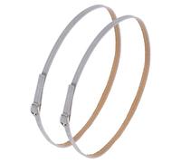 sourcing map 1 Pair Replacement Ankle Strap for Heels Detachable Shoe Straps PU Leather Shoe Bands, Silk Light Gray