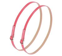 sourcing map 1 Pair Replacement Ankle Strap for Heels Detachable Shoe Straps PU Leather Shoe Bands, Suede Watermelon Red