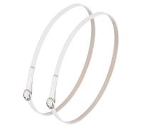 sourcing map 1 Pair Replacement Ankle Strap for Heels Detachable Shoe Straps PU Leather Shoe Bands, White