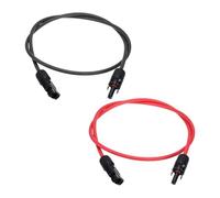 sourcing map 1 Pair Solar Panel Extension Cable, 12AWG 1000V Male to Female Waterproof Solar Extension Wire, Solar Panel Cable for RVs, Solar Panels, Photovoltaic Systems, Black&Red 3.3ft