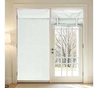 sourcing map 1 PC 100% Blackout Side Door Curtains, 66x183 cm French Door Window Curtain Thermal Insulated Tie Up Door Shade Decoration for Bedroom Kitchen Small Window Treatments, Beige
