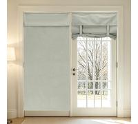 sourcing map 1 PC 100% Blackout Side Door Curtains, 76x175 cm French Door Window Curtain Thermal Insulated Tie Up Door Shade Decoration for Bedroom Kitchen Small Window Treatments, Sand
