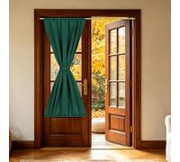 sourcing map 1 PC French Door Curtain, 107 x 203cm Blackout Thermal Insulated Energy Saving Drape Polyester Rod Pocket Curtains & Drapes for Kitchen Front Door Window Treatments, Gray-blue