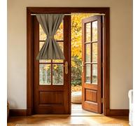 sourcing map 1 PC French Door Curtain, 76.5 x 102cm Blackout Thermal Insulated Energy Saving Drape Polyester Rod Pocket Curtains & Drapes for Kitchen Front Door Window Treatments, Burnt Orange