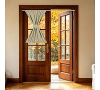 sourcing map 1 PC French Door Curtain, 76.5 x 102cm Blackout Thermal Insulated Energy Saving Drape Polyester Rod Pocket Curtains & Drapes for Kitchen Front Door Window Treatments, Cappuccino