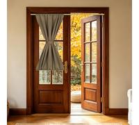 sourcing map 1 PC French Door Curtain, 76.5 x 127cm Blackout Thermal Insulated Energy Saving Drape Polyester Rod Pocket Curtains & Drapes for Kitchen Front Door Window Treatments, Burnt Orange