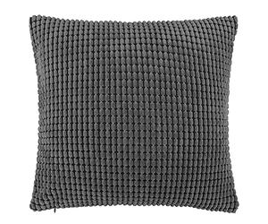 sourcing map 1 Pc Soft Corduroy Cushion Cover, Corn Striped Decorative Throw Pillow Cover, Sofa Pillowcase for Bedding Home decors, 65x65cm, Dark Gray