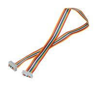 sourcing map 1 Pcs 14 Pin Flat Rainbow Ribbon Cable FC/FC Female Connector 1.64FT 2.54mm Pitch Breadboard Jumper Wires for Electronic Projects