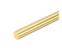 sourcing map 1 Pcs 35/64"(14mm) Dia Brass Solid Round Rod, 4"(102mm) Length H62 Brass Lathe Bar Stock Round Brass Rod for DIY Crafts Industry Construction