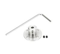 sourcing map 1 Pcs 3mm Flange Coupling Connector Rigid Guide Model Coupler Accessory Shaft Axis Fittings with Mini Hex Wrench and Fastening Screw for DIY RC Model Motors,Silver