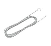 sourcing map 1 Pcs AC Drain Line Cleaner Tool Brush, 118.1 Inch Long Drain Brush Flexible Feeding Tube Brush, Refrigerator Car Cleaning Brush for Straw, Hose Pipe(Stainless Steel White)