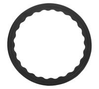 sourcing map 1 Pcs Bar Stool Leg Protectors Ring Non Slip Silicone Chair Leg Floor Protector for 16.5" to 18.5" Round Base Pads Bottom Protect Wooden Floor No Scratches No Noise, Black