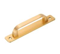 sourcing map 1 Pcs Barn Door Handle, 5.79 Inch Door Pull Handles, Patio Gate Handle for Cabinet Garage Sliding Door Closet Drawer Shed, Gold