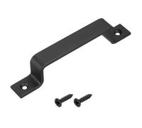 sourcing map 1 Pcs Barn Door Handle, 7.9 Inch Gate Handle, Door Pull Handle with Screws for Sliding Door Cabinet Closet Drawer Garage Shed, Black