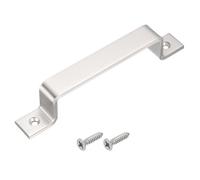 sourcing map 1 Pcs Barn Door Handle, 7.9 Inch Gate Handle, Door Pull Handle with Screws for Sliding Door Cabinet Closet Drawer Garage Shed, Silver