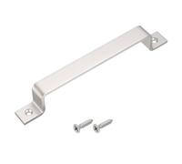 sourcing map 1 Pcs Barn Door Handle, 9.8 Inch Gate Handle, Door Pull Handle with Screws for Sliding Door Cabinet Closet Drawer Garage Shed, Silver
