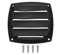 sourcing map 1 Pcs Boat Vent Cover, 5.31x5.31 Inches Plastic Louvered Flush Vents Small Air Ventilation Grille for Marine RV Van Yacht Home, Black