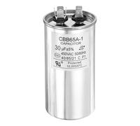 sourcing map 1 Pcs CBB65 Capacitor, 30uF 450V Run Round Capacitor for AC Electric Motor Start HVAC Compressor Generator Air Condenser Straight Cool Heat Pump