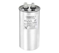 sourcing map 1 Pcs CBB65 Capacitor, 45uF 450V Run Round Capacitor for AC Electric Motor Start HVAC Compressor Generator Air Condenser Straight Cool Heat Pump