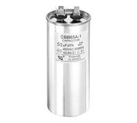 sourcing map 1 Pcs CBB65 Capacitor, 50uF 450V Run Round Capacitor for AC Electric Motor Start HVAC Compressor Generator Air Condenser Straight Cool Heat Pump