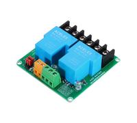 sourcing map 1 Pcs DC 12V 2 Channel Relay Module Switch Boards Shield 30A High or Low Level Trigger for Electronics Industrial Home Automation