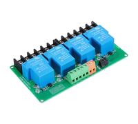 sourcing map 1 Pcs DC 5V 4 Channel Relay Module Switch Boards Shield 30A High or Low Level Trigger for Electronics Industrial Home Automation