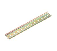sourcing map 1 Pcs DIN Rail Slotted Iron Mounting Guide 10"(250mm) Long 35mm Wide 6.5mm High Bronze Tone