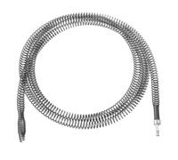 sourcing map 1 Pcs Drain Clog Remover 118.1 inch 3 M 16mm Thick, Drain Augers Hair Remover Spring Cable with Electric Drill Connector, Plumbing Snake for Kitchen Sink, Bathtub Drain Toilet
