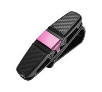 sourcing map 1 Pcs Glasses Holder for Car Visor Rotatable Double-Ends Car Glasses Clip Sunglasses Holder for Women Men Auto Visor Accessories Parts Ticket Card Receipt, Black and Red
