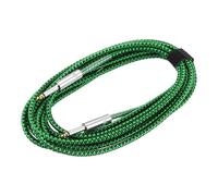 sourcing map 1 PCS Guitar Instrument Cable 20 Feet 1/4 Inch to 1/4 Inch Straight 6.35mm Male to Male Jack Stereo Audio Interconnect Cord Balanced Line for Guitar Bass Braided Green