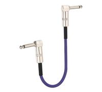 sourcing map 1 Pcs Guitar Patch Cables 16 Inch Pedal Board Cord 1/4 Inch Metal Double Elbow TS Right Angle Guitar Patch Effect Cable Cord for Instrument Effect Pedal Mixing Console, Purple