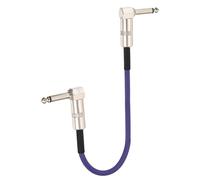 sourcing map 1 Pcs Guitar Patch Cables 22 Inch Pedal Board Cord 1/4 Inch Metal Double Elbow TS Right Angle Guitar Patch Effect Cable Cord for Instrument Effect Pedal Mixing Console, Purple