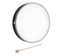 sourcing map 1 Pcs Hand Drum Music Percussion 10 Inch Wood Frame Drum Set with Drum Stick Musical Instrument for Musical Education Home Party Performance Supplies (Black)