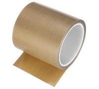 sourcing map 1 Pcs High Temperature Tape 100mm PTFE Coated Fabric Tape Heat Resistant Tape for Vacuum Sealers Adhesive Tape 10m/33ft Brown 0.18mm Thickness