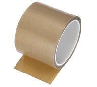 sourcing map 1 Pcs High Temperature Tape 75mm PTFE Coated Fabric Tape Heat Resistant Tape for Vacuum Sealers Adhesive Tape 10m/33ft Brown 0.18mm Thickness