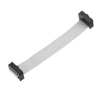 sourcing map 1 Pcs IDC Connector Flat Ribbon Cable, 12 Pins 2.54mm Pitch 10cm Length FC to FC Dual Female Connector Flat Ribbon Cable Wire for Industrial Electronics, Grey