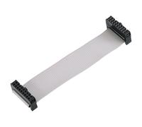 sourcing map 1 Pcs IDC Connector Flat Ribbon Cable, 18 Pins 2.54mm Pitch 10cm Length FC to FC Dual Female Connector Flat Ribbon Cable Wire for Industrial Electronics, Grey