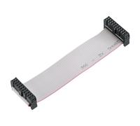 sourcing map 1 Pcs IDC Connector Flat Ribbon Cable, 20 Pins 2.54mm Pitch 10cm Length FC to FC Dual Female Connector Flat Ribbon Cable Wire for Industrial Electronics, Grey