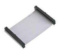 sourcing map 1 Pcs IDC Connector Flat Ribbon Cable, 50 Pins 2.54mm Pitch 10cm Length FC to FC Dual Female Connector Flat Ribbon Cable Wire for Industrial Electronics, Grey