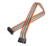 sourcing map 1 Pcs IDC Rainbow Wire Flat Ribbon Cable FC-Female to 14P 11.8 Inch Length 2.54mm Pitch Breadboard Jumper Wires for Electronic Projects