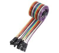 sourcing map 1 Pcs IDC Rainbow Wire Flat Ribbon Cable FC-Female to 18P 19.6 Inch Length 2.54mm Pitch Breadboard Jumper Wires for Electronic Projects