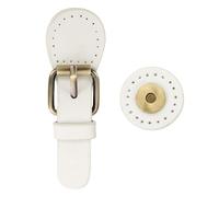 sourcing map 1 Pcs Leather Snap Buckles Snap Button Closure, Magnetic Snaps for Purses and Totes, Sew on Leather Closure Fasteners for Wallet Bags Making Supplies DIY Craft, Beige