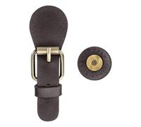 sourcing map 1 Pcs Leather Snap Buckles Snap Button Closure, Magnetic Snaps for Purses and Totes, Sew on Leather Closure Fasteners for Wallet Bags Making Supplies DIY Craft, Coffee Brown