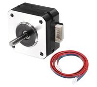 sourcing map 1 Pcs Nema 17 Stepper Motor 42x42x23MM Bipolar 1A/4.5V 0.1N.M 42 Motor 2 Phase Servo 1.15 Degree 4-Lead with XH2.54 Cable and Connector for 3D Printer CNC Machine DIY
