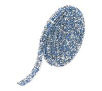 sourcing map 1 Pcs Resin Rhinestones Trim 3 Yards x 0.4 Inch Self Adhesive Light Blue Diamond Ribbons Rhinestone for Clothing DIY Crafts