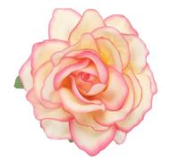 sourcing map 1 Pcs Rose Flower Hair Clips 4 Inch Flower Hair Pins Flower Brooch for Women Hair Accessories Pastel Yellow